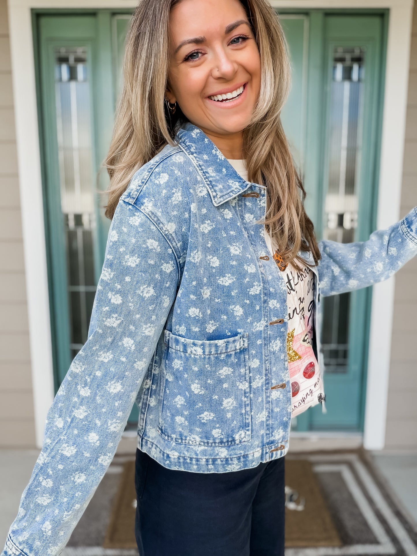 Stella Floral Denim Jacket