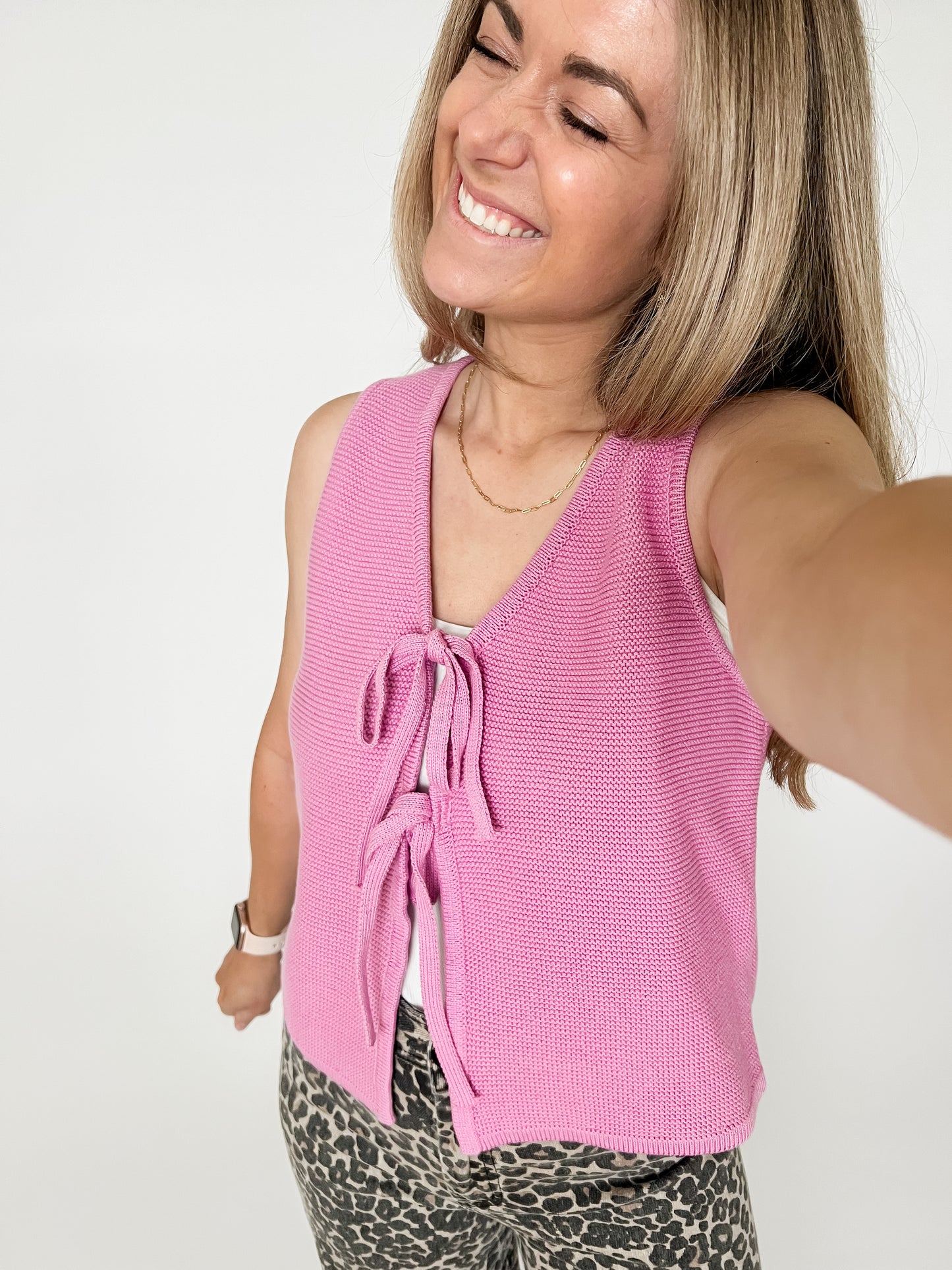Knot A Care Pink Vest