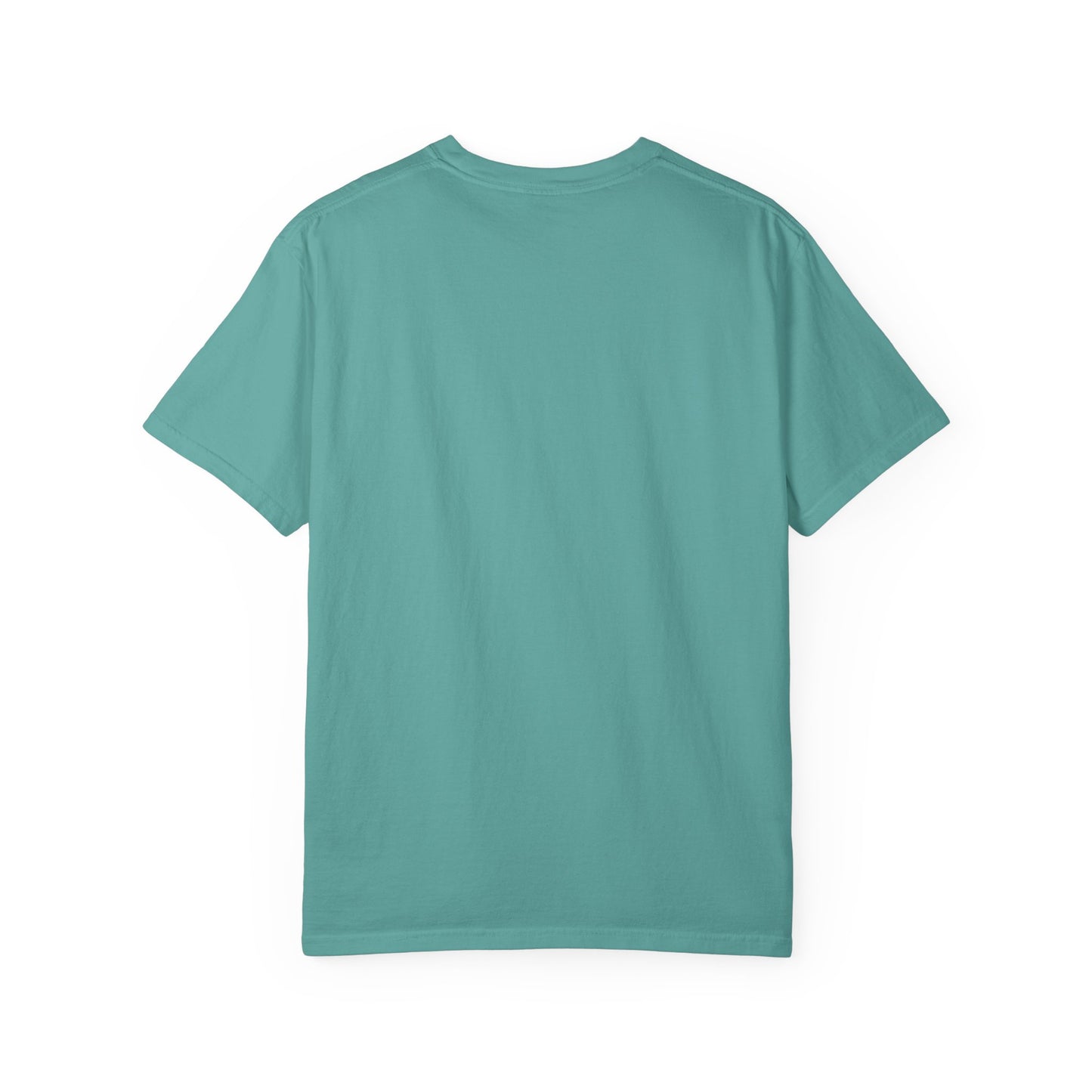 backview Teal t-shirt on a white background
