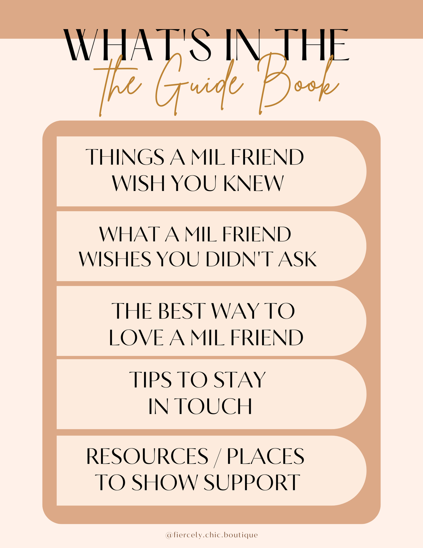 Ways To Love a Military Friend Guidebook