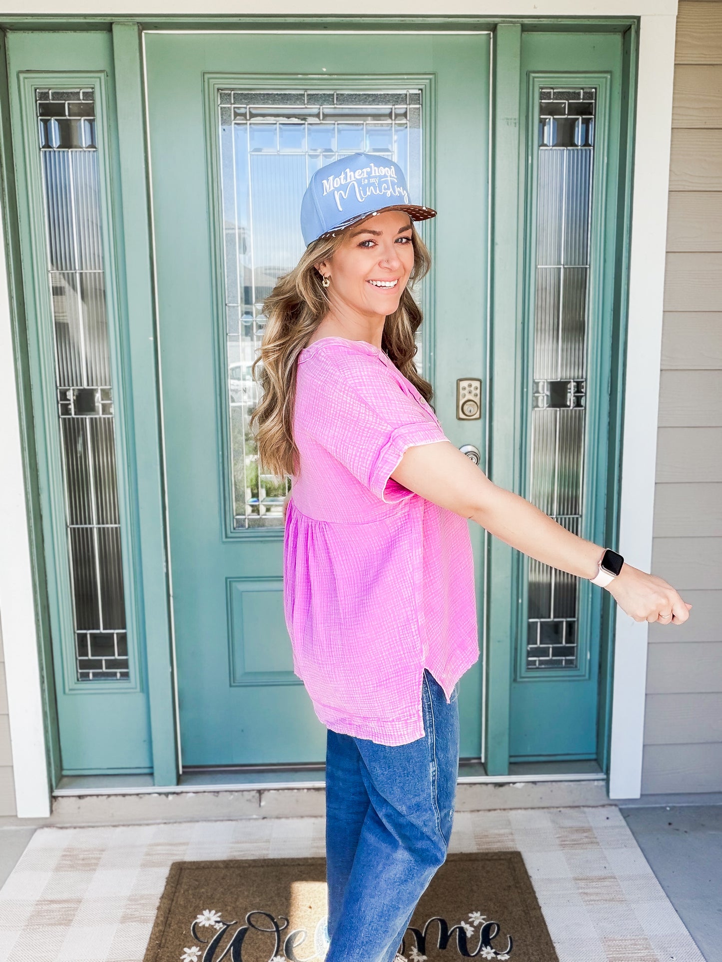 Rosy Days Henley Top